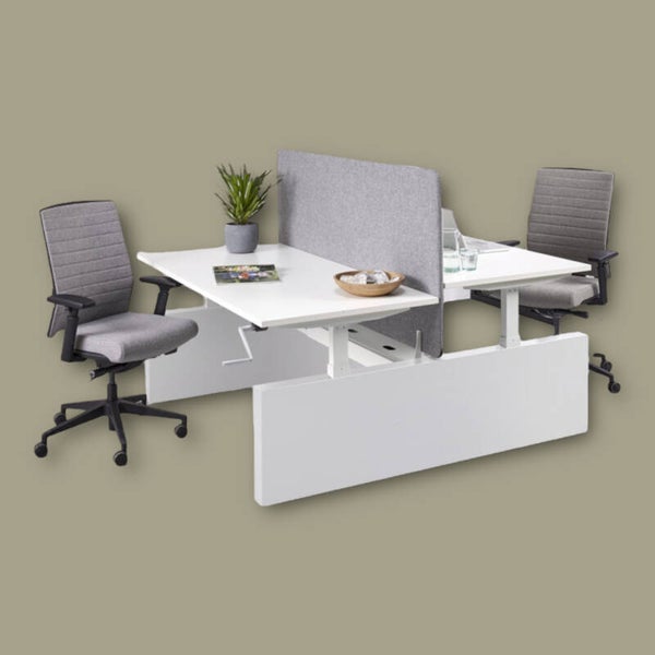 Duo bench wang pro zit/sta elektrisch verstelbaar
