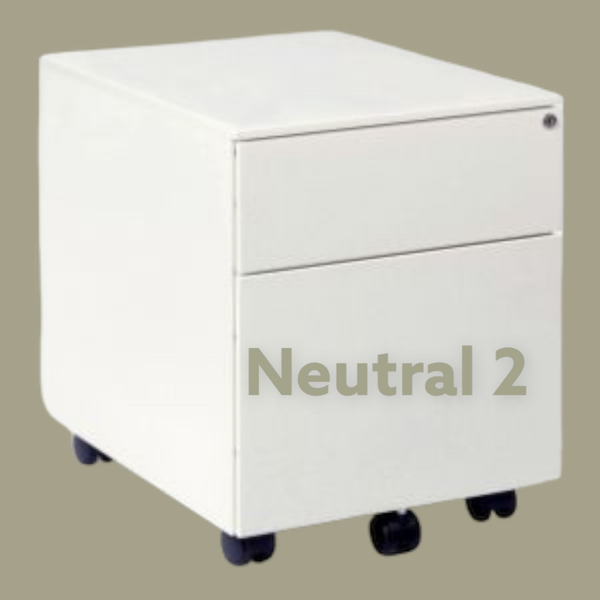 Ladeblok Swan Neutral 2 - verrijdbaar met hangmaplade + 1x lade.