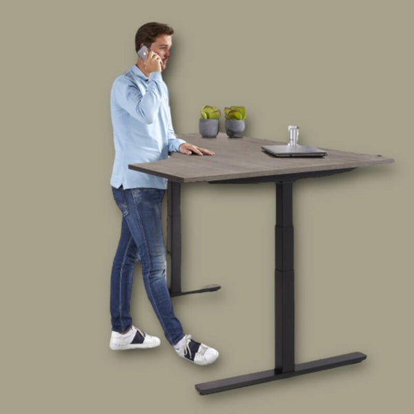 Elektrische zit-sta hoek werkplek 160x120cm