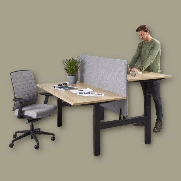 Duo bench pro zit/sta elektrisch verstelbaar 120x80cm