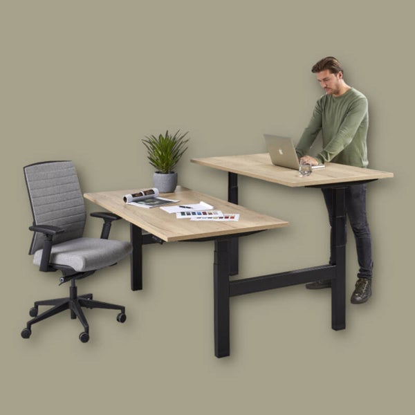 Duo bench pro zit/sta elektrisch verstelbaar 160x80cm