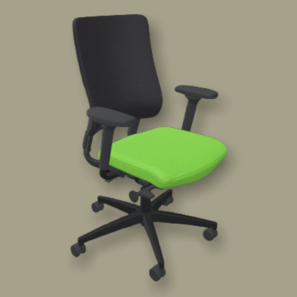 Ergonomische Arbo Thuiswerkplek Bureaustoel Viasit Drumback NPR Groen