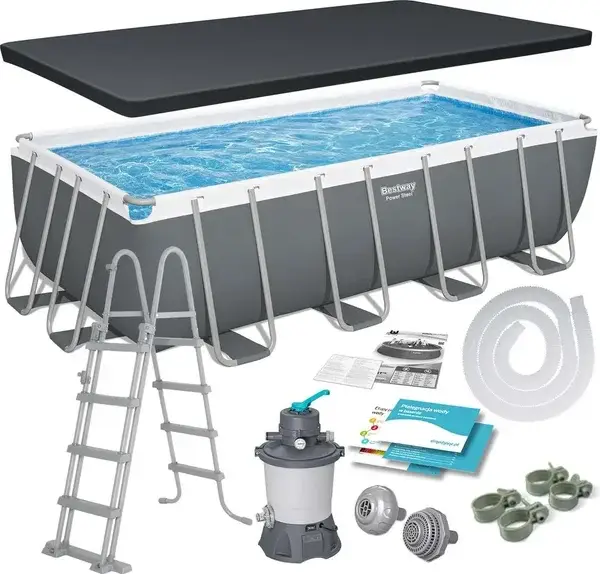 Bestway 56671N 488 x 244 x 122 cm 11in1 telaio giardino piscina