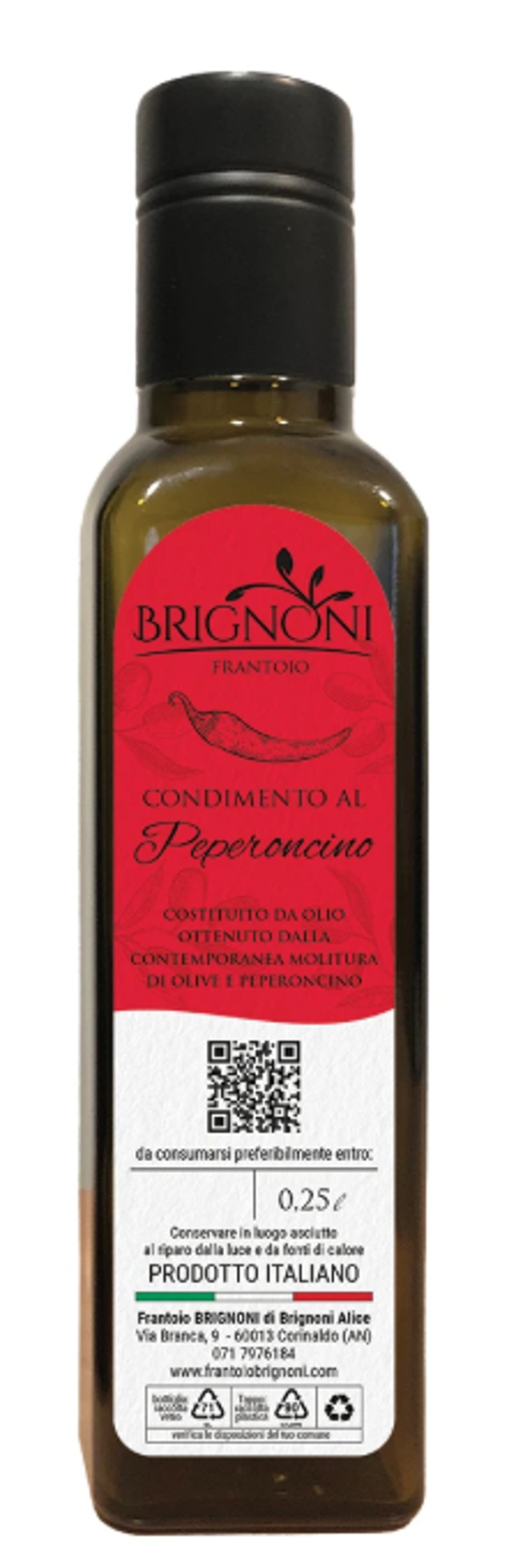 Olijfolie - peperoncino - 0,25L
