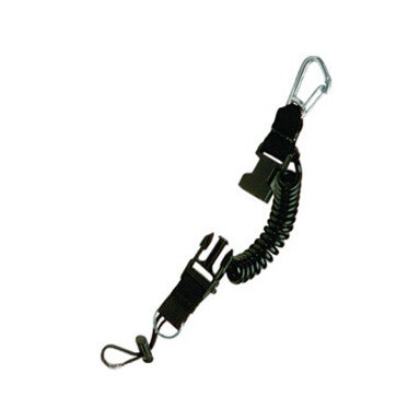 Spiralkabel mit Inox Karabiner