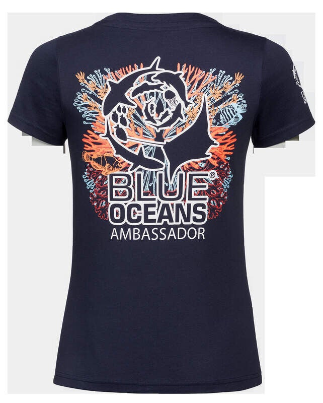 T-SHIRT ROUND NECK BLUE OCEANS WOMEN