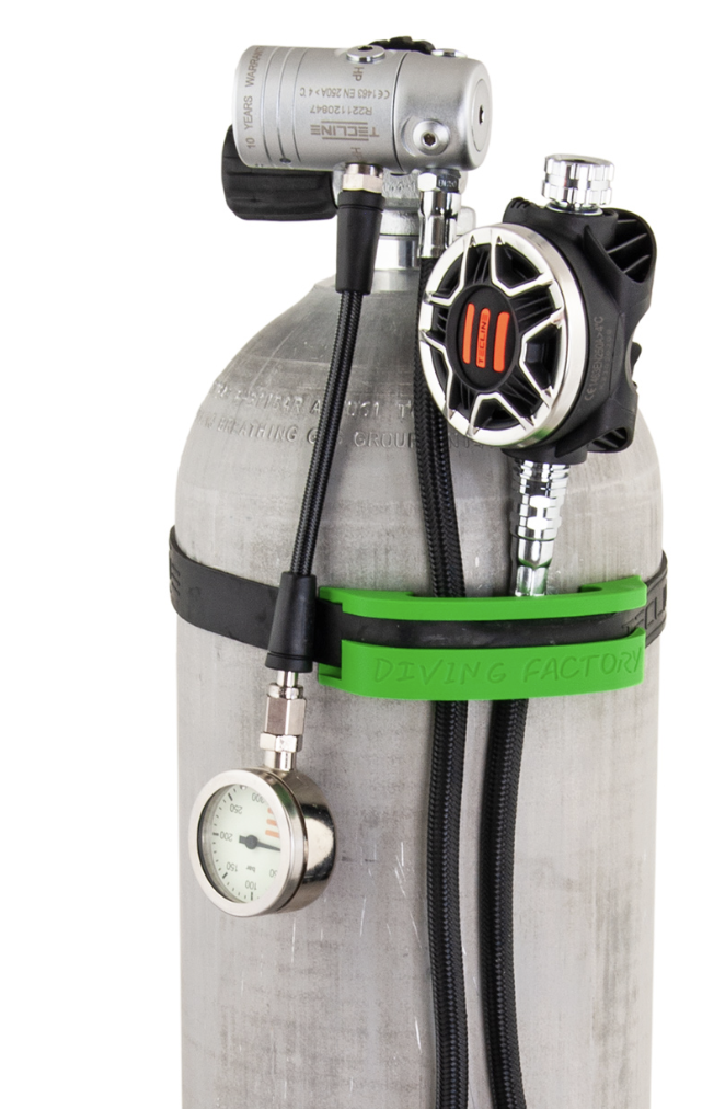 Tecline - Schlauchhalter, für 11,1 L Tank, grün