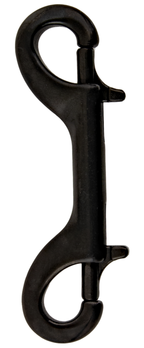 Tecline - SS double ender snap 100 mm, black - Military Line