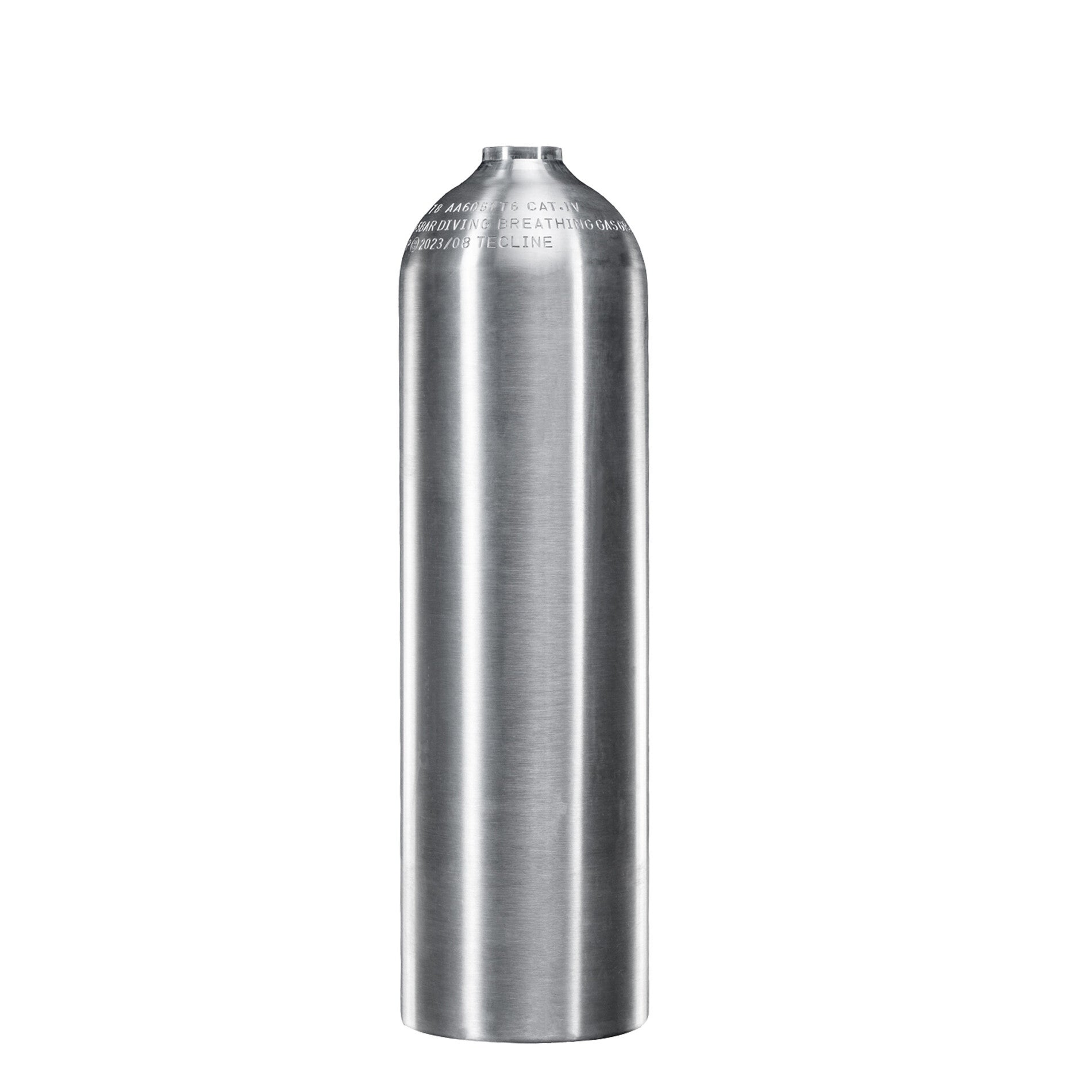 Tecline - Alu tank 11,1 L 207 bar, Tecline, brushed (S080) - tank only