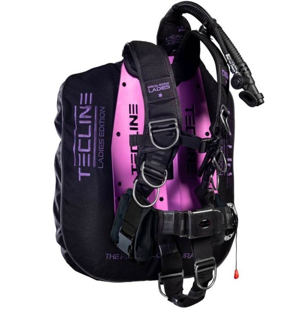 Tecline - Peanut 21 (21kg/46lbs), backplate purple - LADY SET - weight 4,00 kg