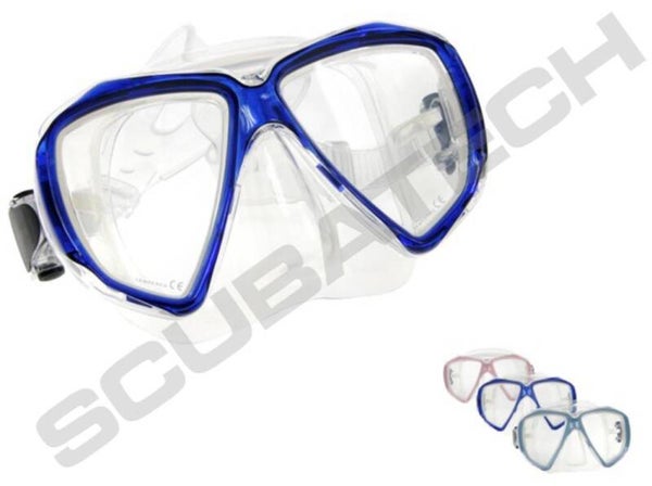 Scubatech - Viper, clear silicone, blue frame