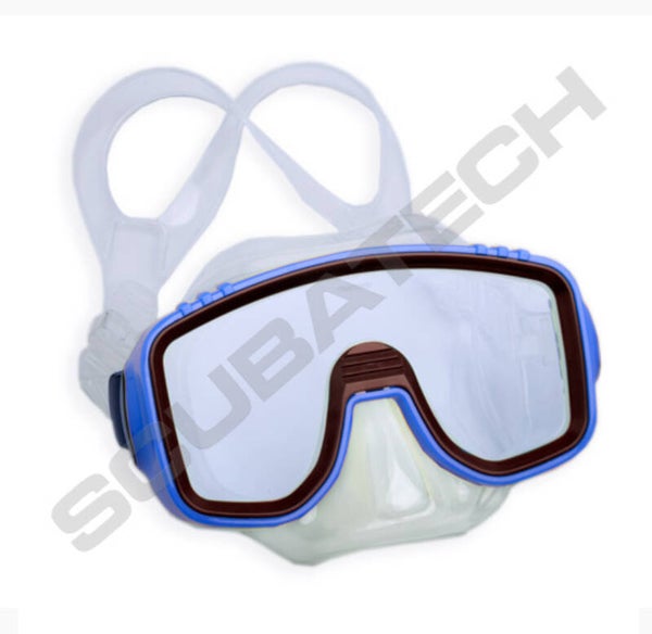 Scubatech - MASK KIDS, PANDA, CLEAR SILICONE, BLUE