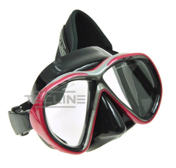 Tecline Tiara mit Neoprenmaskenband Rot