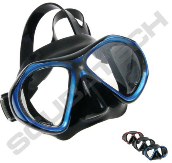 Scubatech - MASK VIPER, BLACK SILICONE, BLUE FRAME
