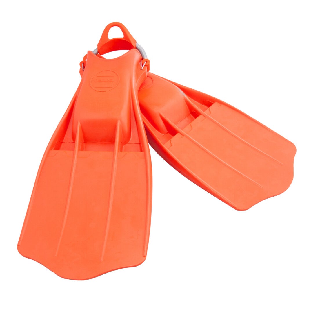 Tecline - RUBBER FINS JETSTREAM WITH SS SPRING STRAPS (Orange, Rot, Gelb)