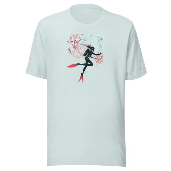 5bar.ch - Colorful Diver Frauen Taucher T-Shirt