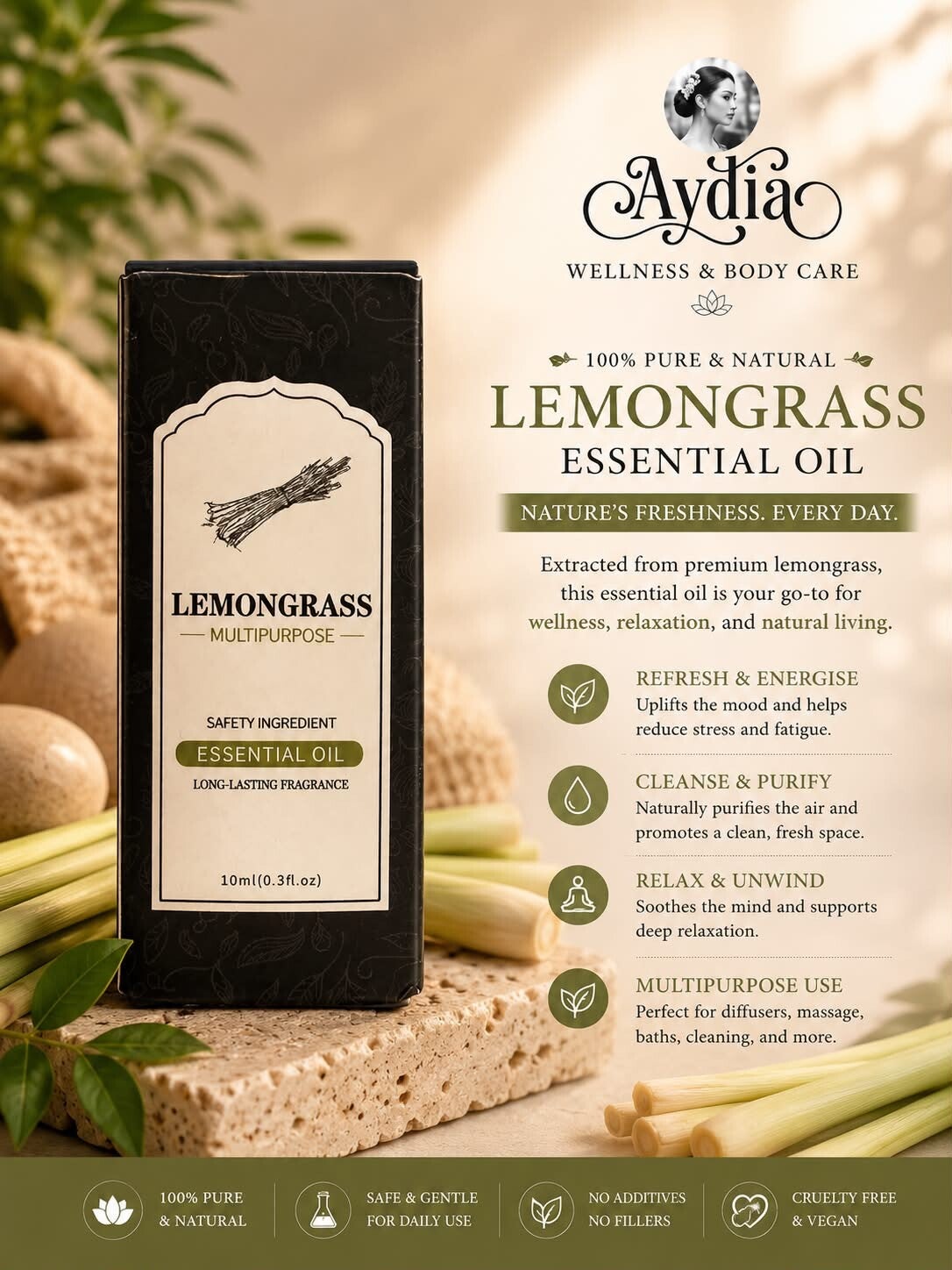 Lemongrass Essential Oil - 10ml