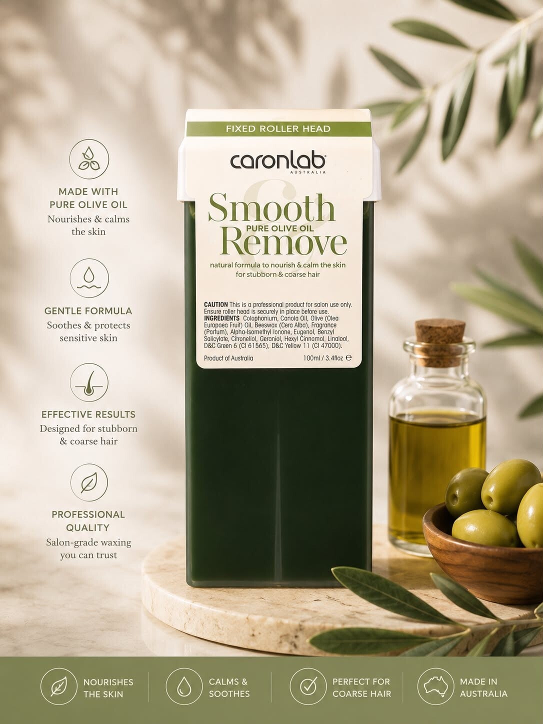 Caronlab Smooth Remove Pure Olive Oil Wax - 100ml