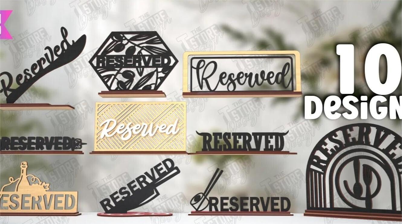 Custom Wooden Table Signs ("Reserved")
