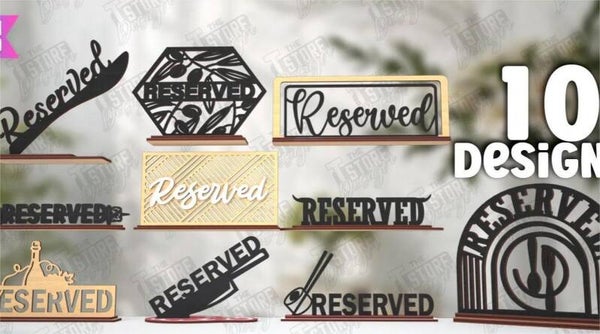 Custom Wooden Table Signs ("Reserved")