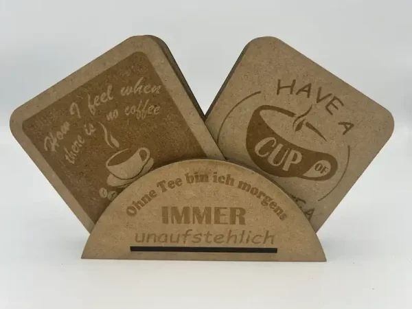 Bespoke Wooden Coaster Sets (with Holder)