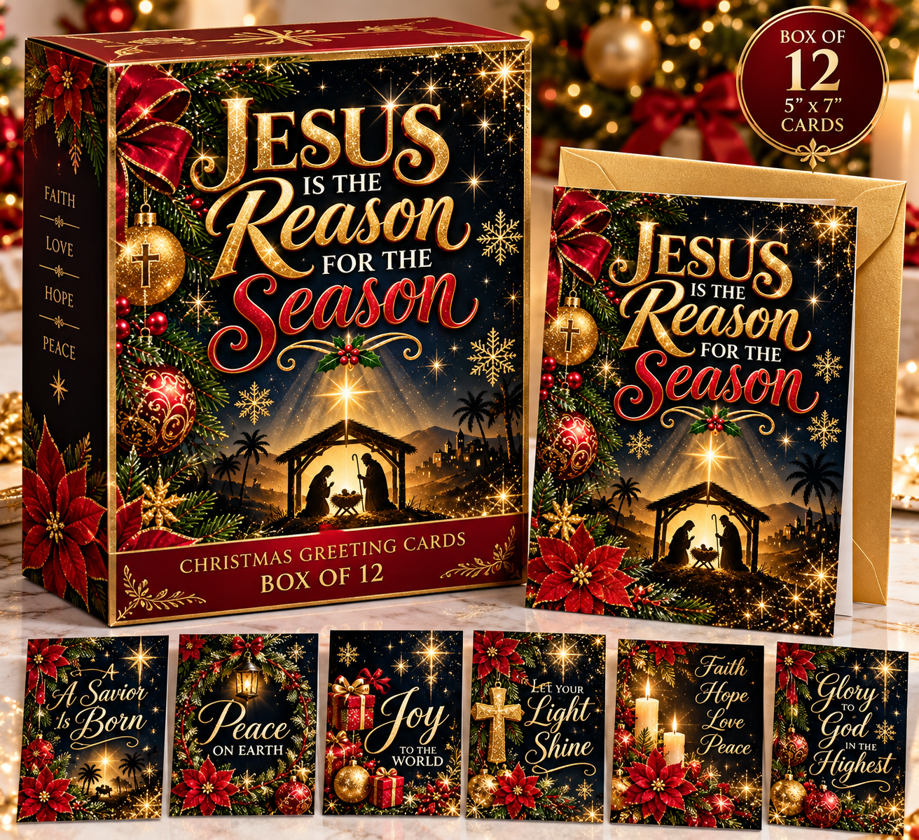 Jesus Is the Reason for the Season box of 12