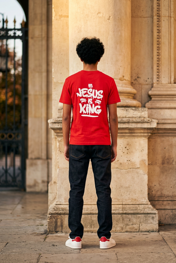 Jesus is King Rood met Wit
