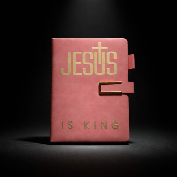 Jesus is King Notitie Boek Roze