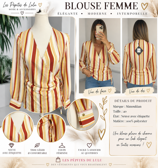Blouse femme Manoukian – Taille 40