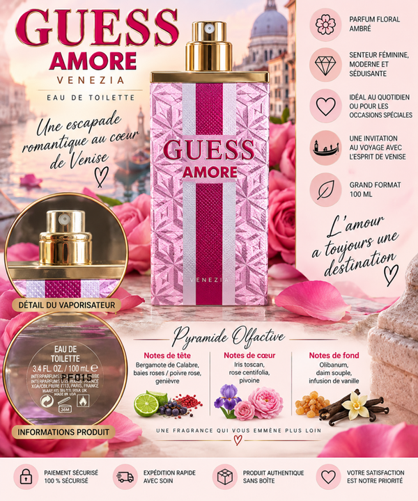 🌸 GUESS AMORE VENEZIA – Eau de Toilette 100 ml 🌸