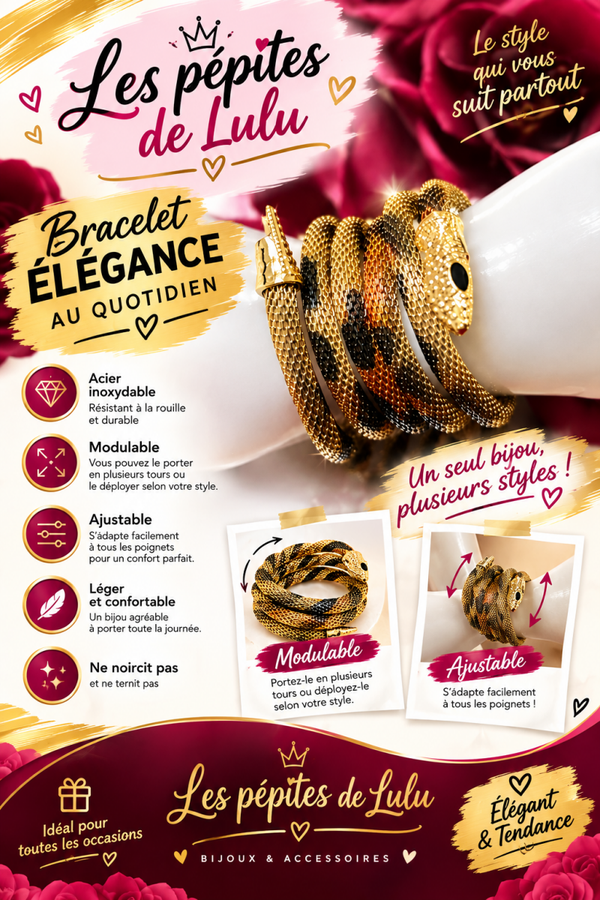 Bracelet serpent élégance au quotidien