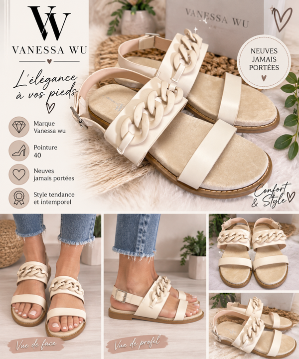🤍 Sandales Vanessa Wu – Pointure 40 – Neuves
