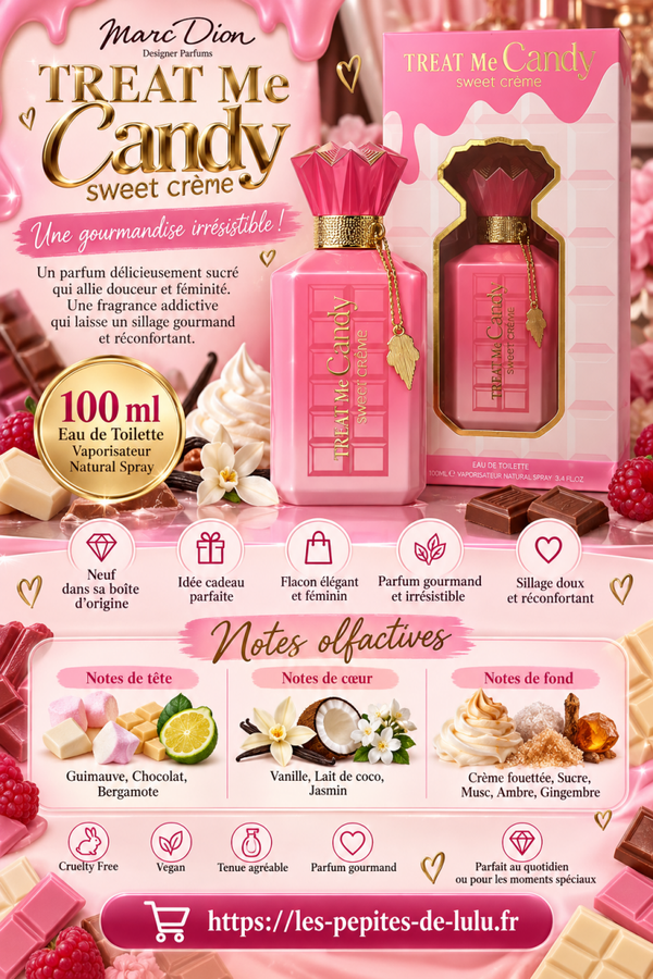 🍬 Marc Dion – Treat Me Candy Sweet Crème – Eau de Toilette 100 ml 🍬