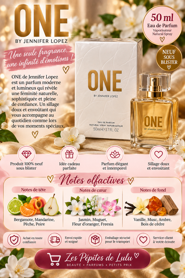 ✨ Jennifer Lopez ONE – Eau de Parfum 50 ml – Neuf sous blister ✨