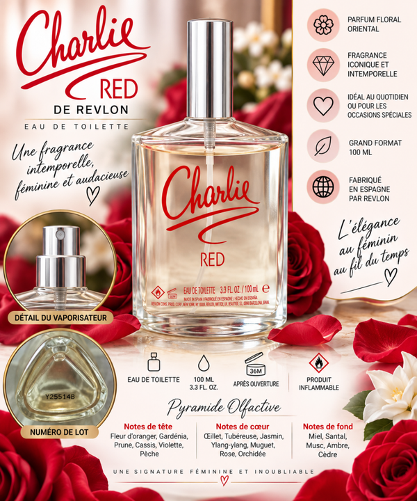 ❤️ CHARLIE RED – REVLON – Eau de Toilette 100 ml ❤️