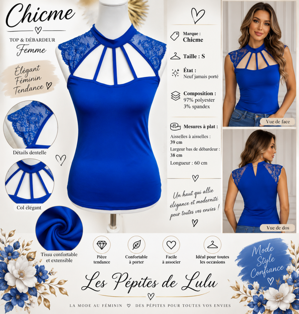 💙 Top / Débardeur Chicme – Taille S – Neuf 💙