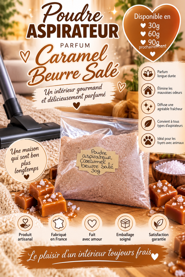 🍮✨ POUDRE ASPIRATEUR – CARAMEL BEURRE SALÉ ✨🍮