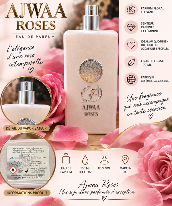🌹 AJWAA ROSES – Eau de Parfum 100 ml 🌹