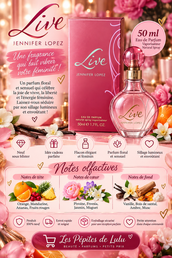 💕 Jennifer Lopez – Live – Eau de Parfum 50 ml 💕