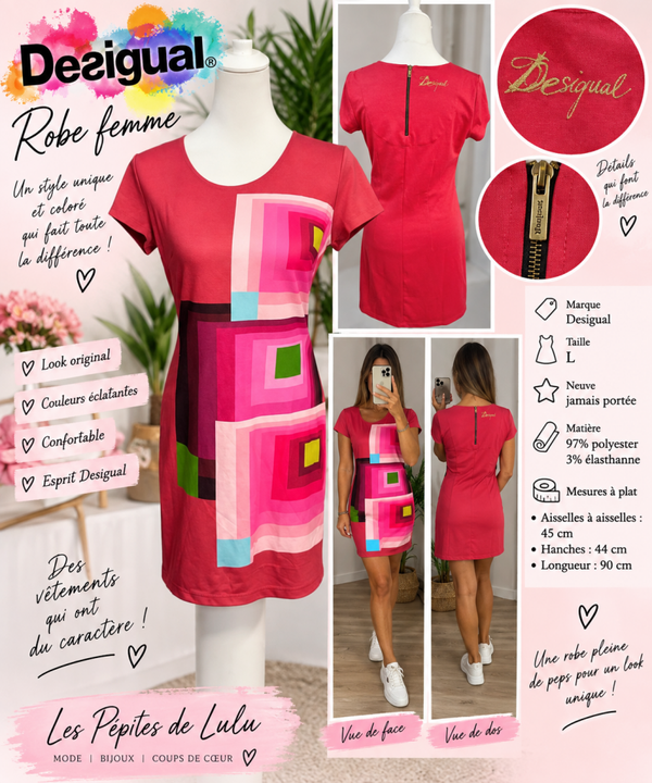 🌸 Robe Desigual femme – Taille L – Neuve jamais portée
