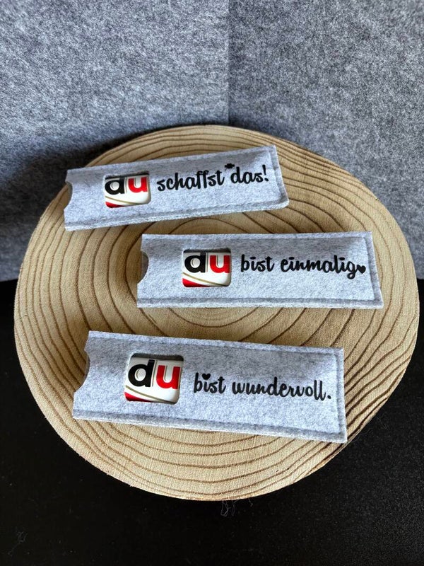 Duplohülle aus Filz hellgrau