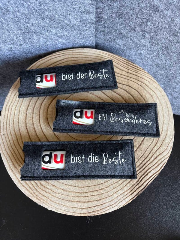 Duplohülle aus Filz dunkelgrau