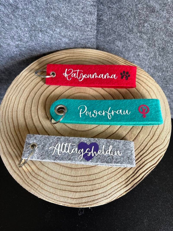 Schlüsselanhänger aus Filz