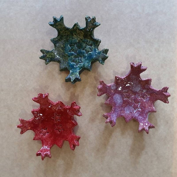 Sneeuwvlok schaaltje keramiek S2