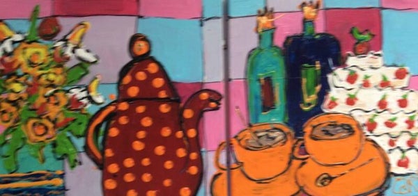 Schilderij 'High tea'