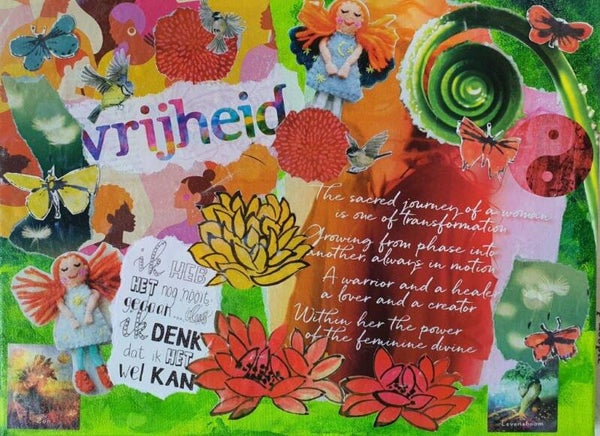 Collagekunst op doek