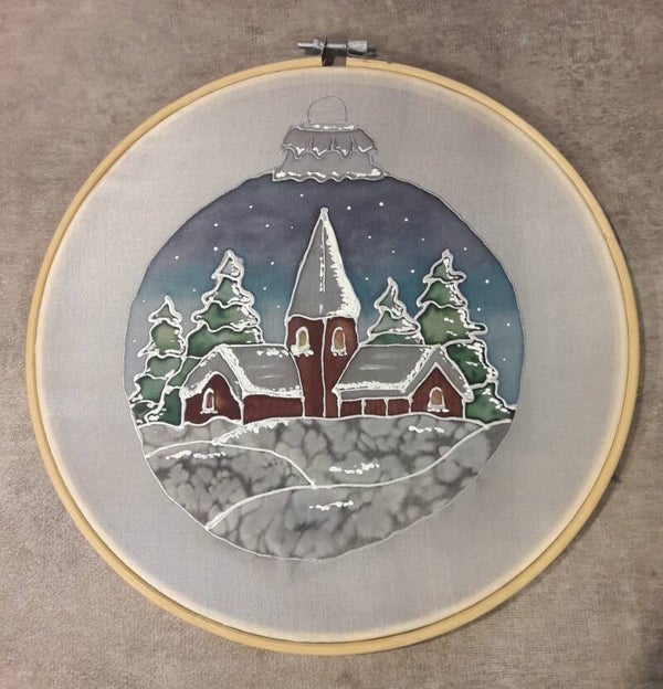 Zijdeschilderen voor Kerst