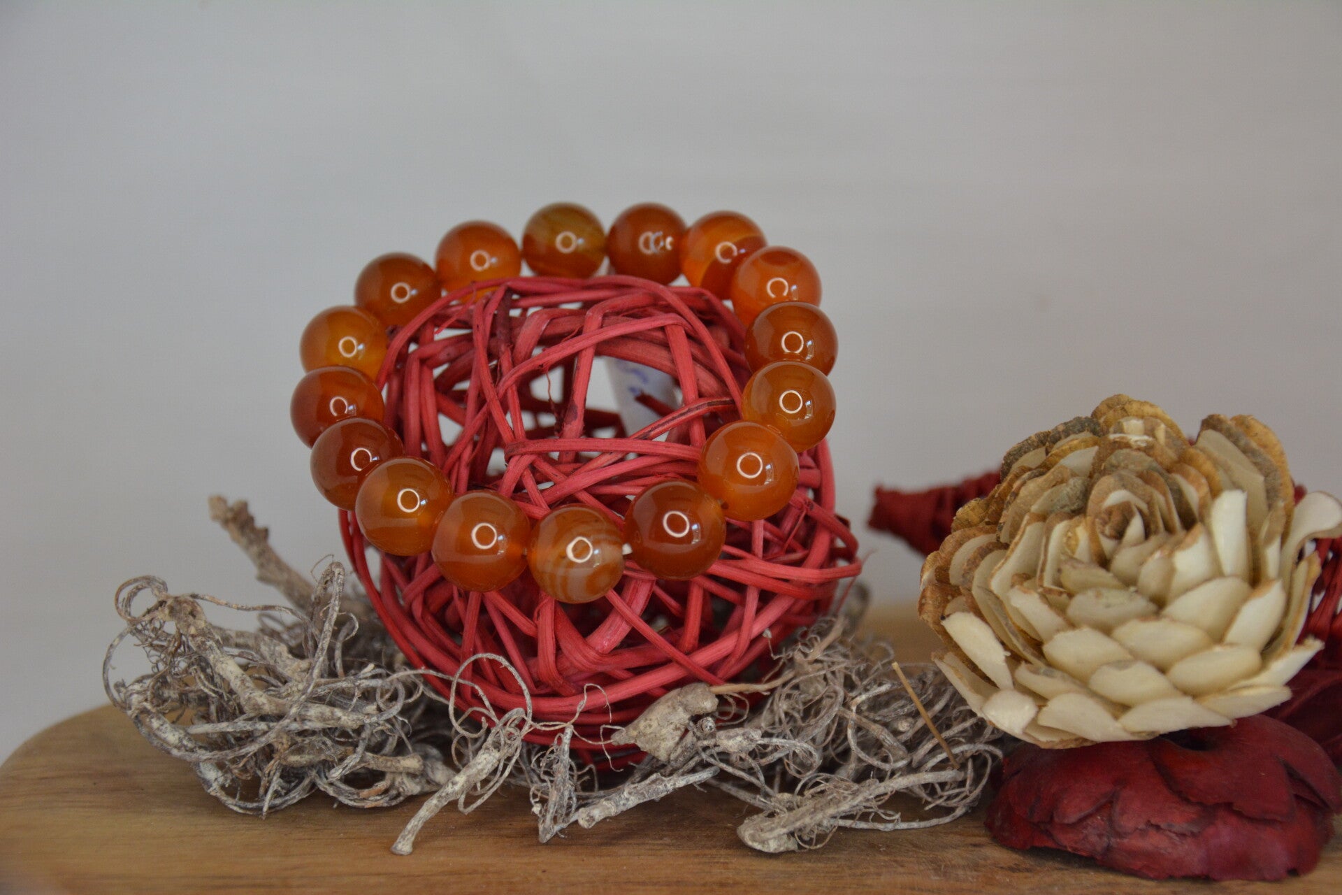 bracelet boules Cornaline A