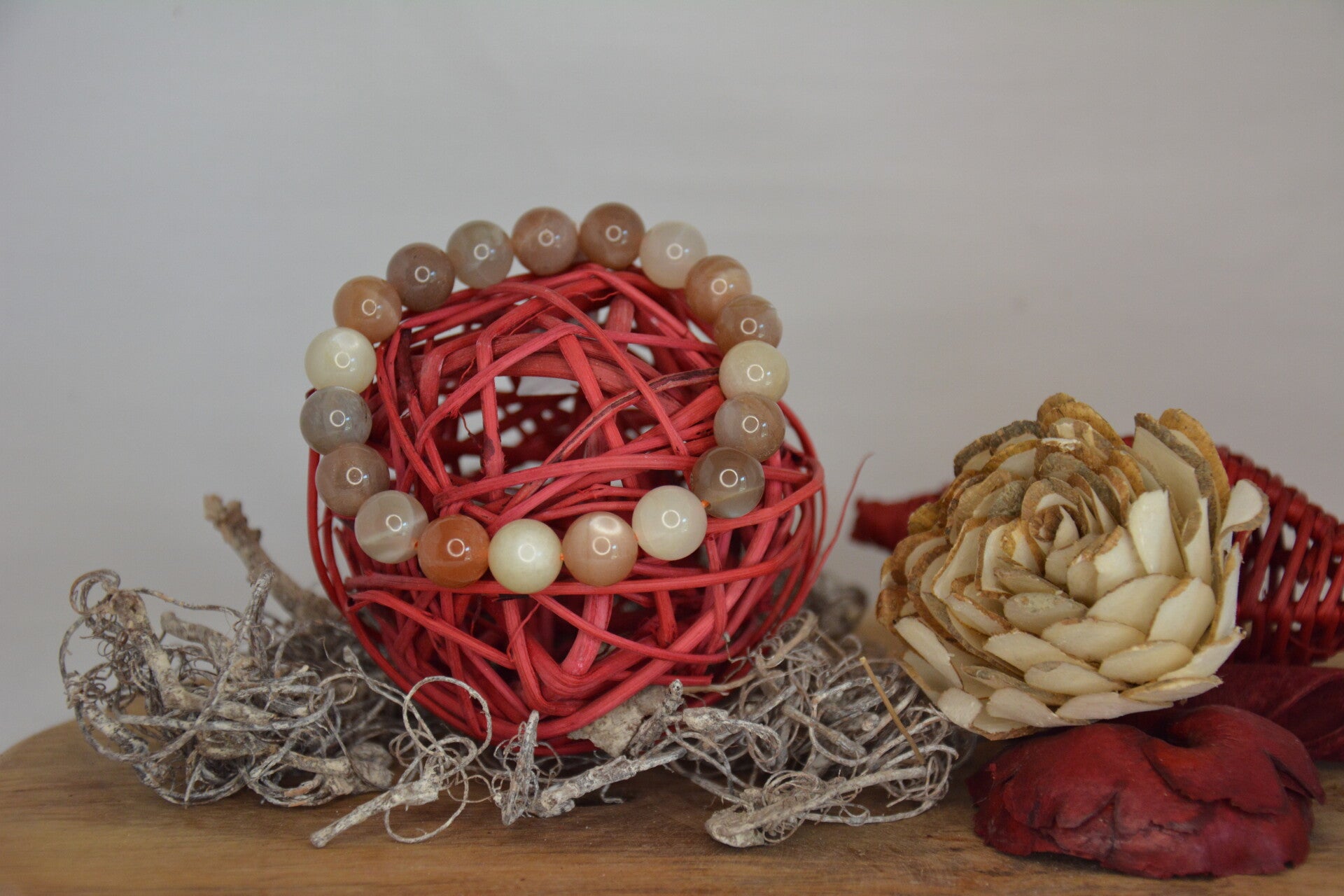 pierre de lune AA multicolore 10mm