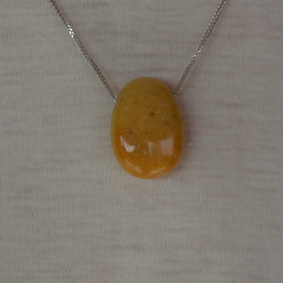 PENDENTIF PIERRE PERCÉE AVENTURINE JAUNE A